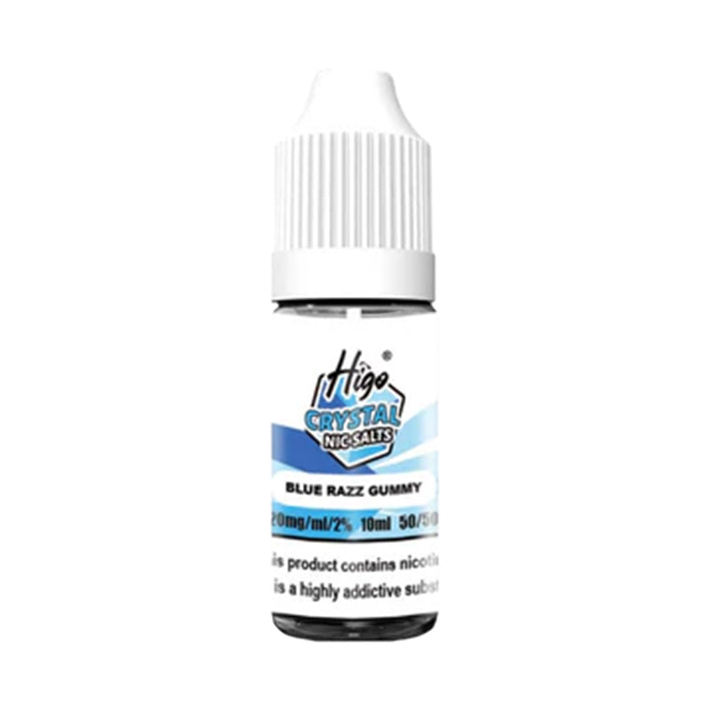 Higo Crystal Nic Salt E Liquid, Blue Razz Gummy Flavour, Vape Wave UK