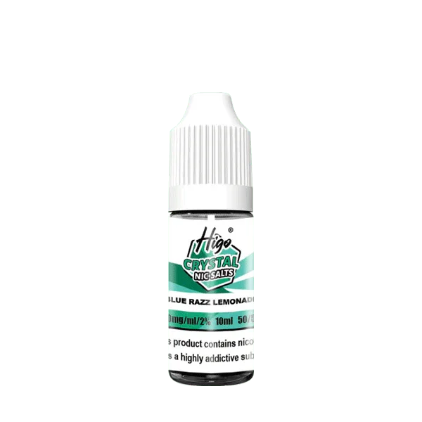 Higo crystal Nic Salt E Liquid, Blue Razz Lemonade Flavour, Vape Wave UK
