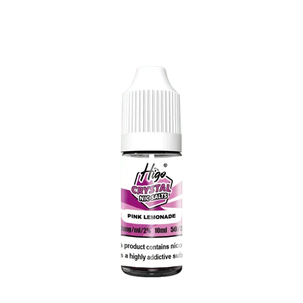 Higo Crystal  Nic Salt E Liquid, Pink Lemonade Flavour, Vape Wave UK