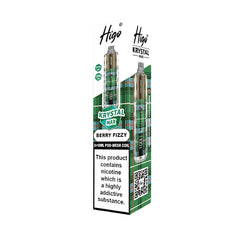 Higo Krystal Max 7500 Prefilled Pod Vape Kit, Berry Fizzy  Flavour, Vape Wave UK