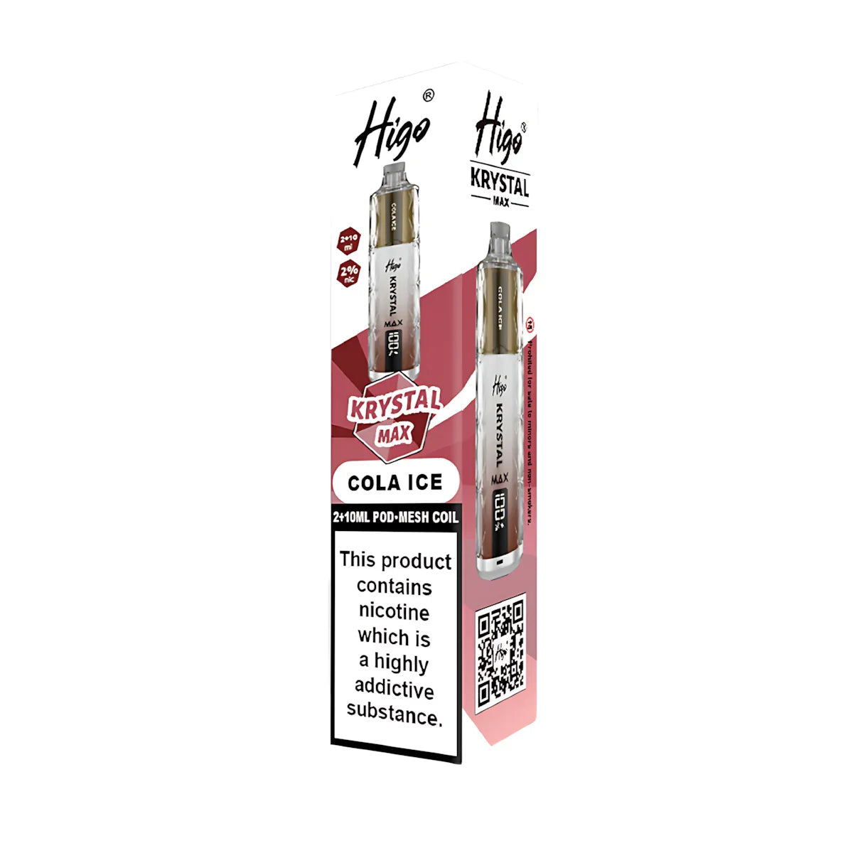 Higo Krystal Max 7500 Prefilled Pod Vape Kit, Cola Ice  Flavour, Vape Wave UK