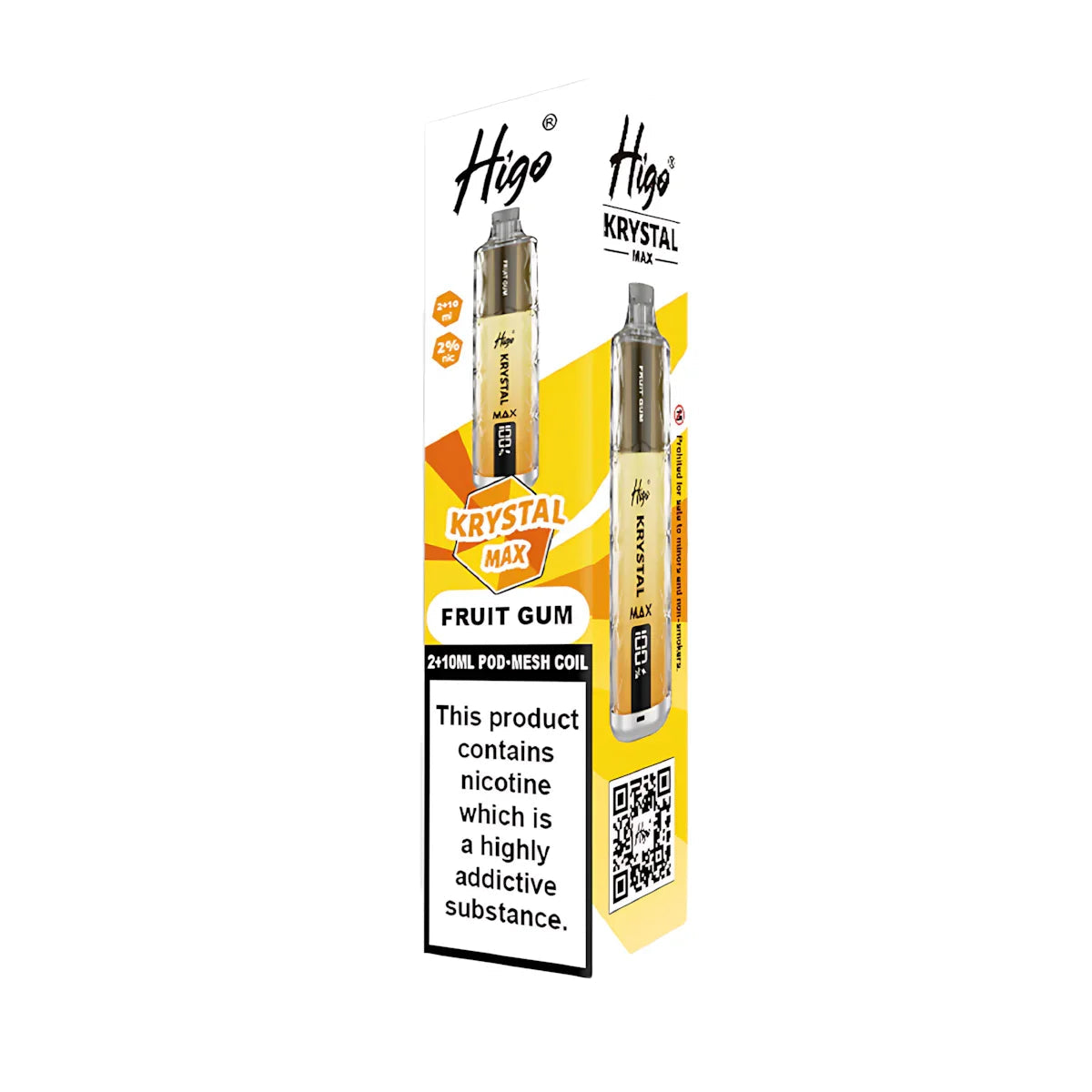 Higo Krystal Max 7500 Prefilled Pod Vape Kit, Fruit Gum  Flavour, Vape Wave UK