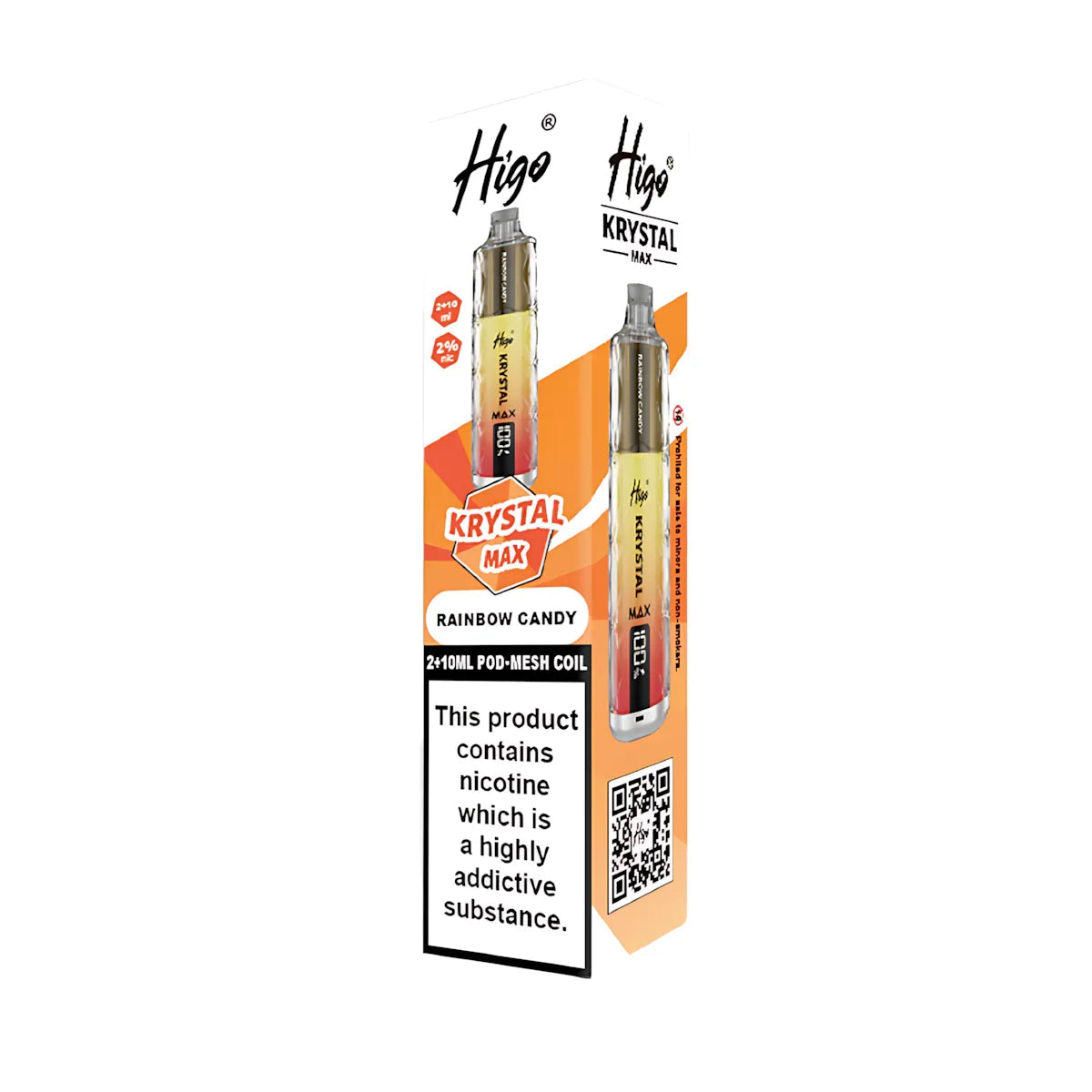 Higo Krystal Max 7500 Prefilled Pod Vape Kit, Rainbow Candy Flavour, Vape Wave UK