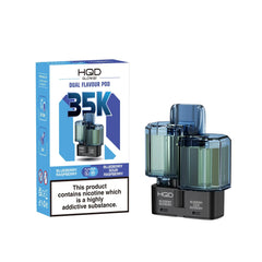 HQD Glow Air 35K Prefilled Pods  Dual Flavours, Blueberry Raspberry And Blueberry Sour Raspberry ,Vape Wave UK