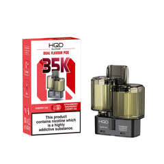 HQD Glow Air 35K Prefilled Pods  Dual Flavours, Cherry Ice And Strawberry Raspberry Cherry Ice, Vape Wave UK