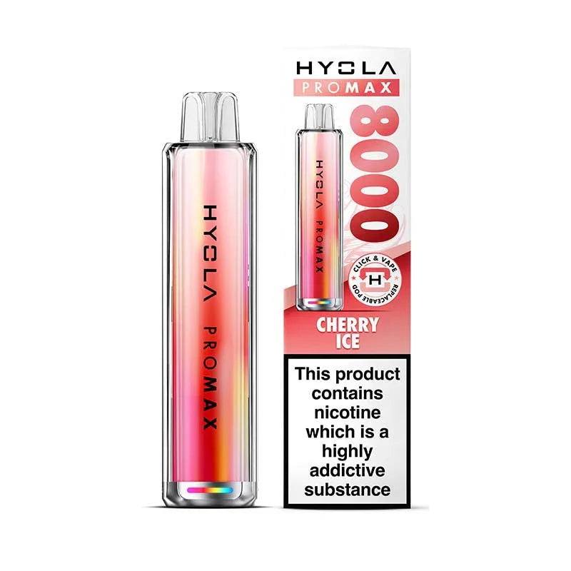 Hyola Pro Max 8000 Prefilled Pod Kit, Cherry Ice  Flavour, Vape Wave UK