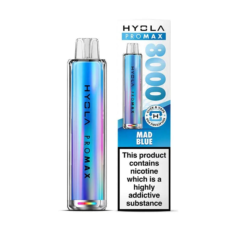 Hyola Pro Max 8000 Prefilled Pod Kit, Mad Blue  Flavour, Vape Wave UK