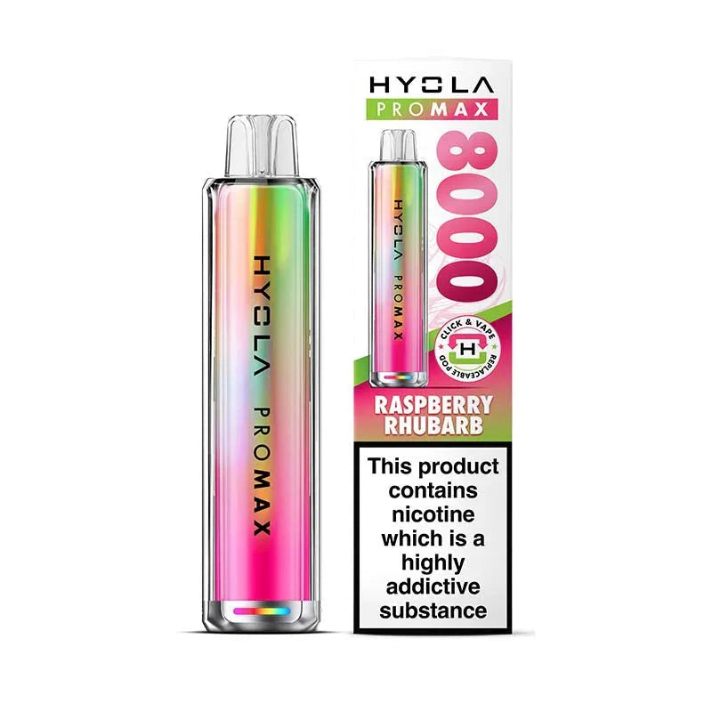 Hyola Pro Max 8000 Prefilled Pod Kit, Raspberry Rhubarb Flavour, Vape Wave UK