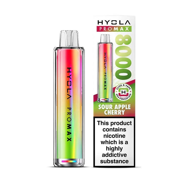 Hyola Pro Max 8000 Prefilled Pod Kit, Sour Apple Cherry  Flavour, Vape Wave UK