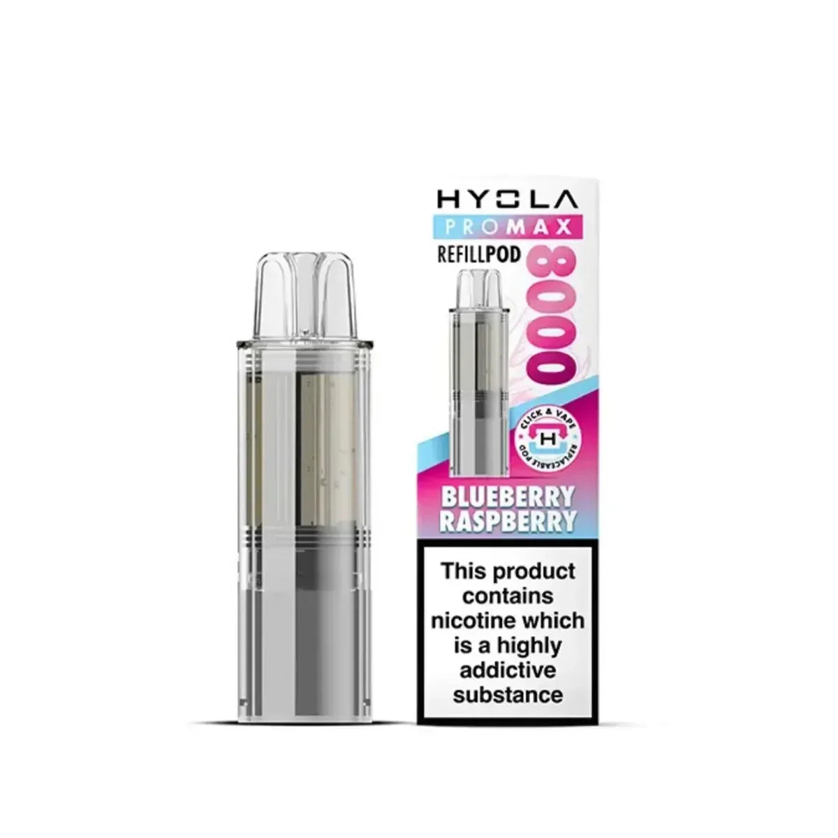 Hyola Pro Max 8000 Prefilled Pods, Blueberry Raspberry  Flavour, Vape Wave UK