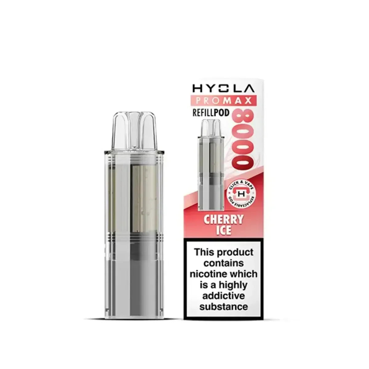 Hyola Pro Max 8000 Prefilled Pods, Cherry Ice  Flavour, Vape Wave UK