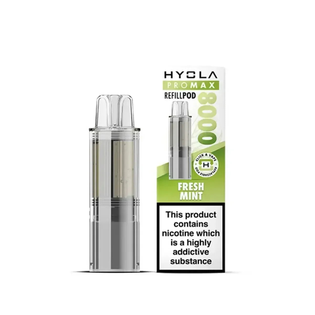 Hyola Pro Max 8000 Prefilled Pods, Fresh Mint  Flavour, Vape Wave UK