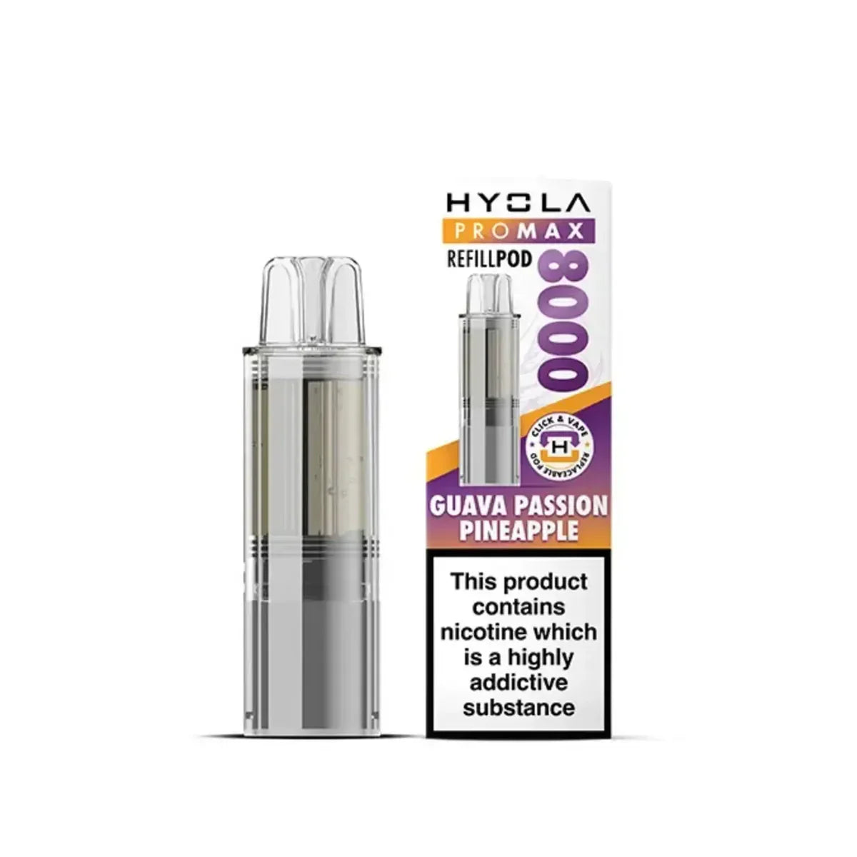 Hyola Pro Max 8000 Prefilled Pods, Guava Passion Pineapple  Flavour, Vape Wave UK