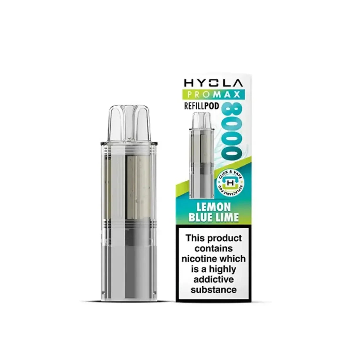 Hyola Pro Max 8000 Prefilled Pods, Lemon Blue Flavour, Vape Wave UK