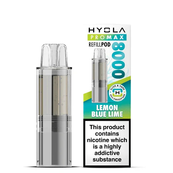 Hyola Pro Max 8000 Prefilled Pods, Lemon Blue Lime  Flavour, Vape Wave UK