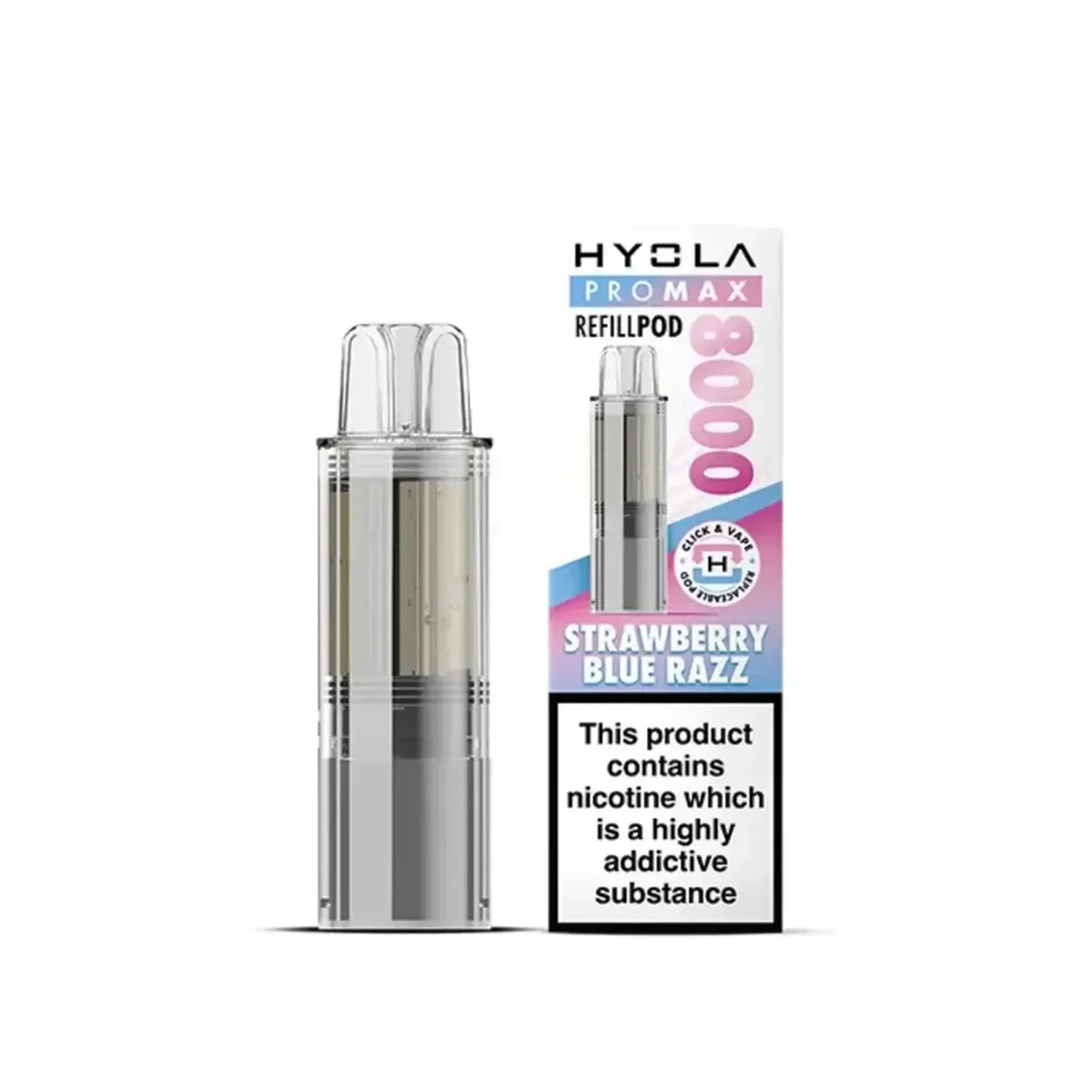 Hyola Pro Max 8000 Prefilled Pods, Strawberry Blue Razz  Flavour, Vape Wave UK