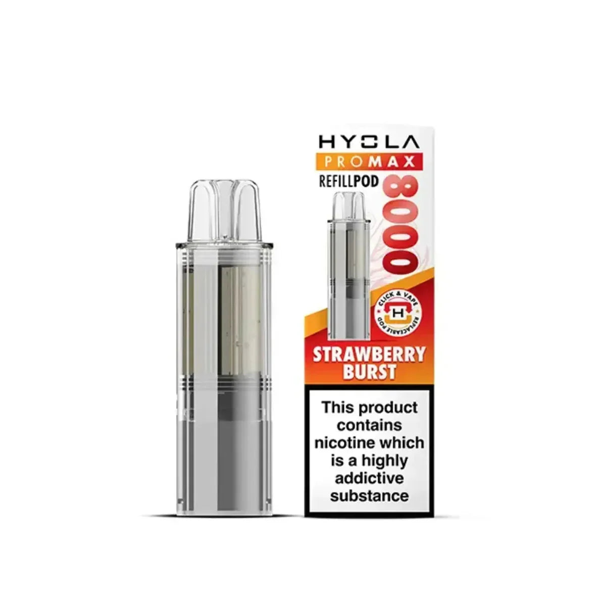 Hyola Pro Max 8000 Prefilled Pods, Strawberry Burst Flavour, Vape Wave UK
