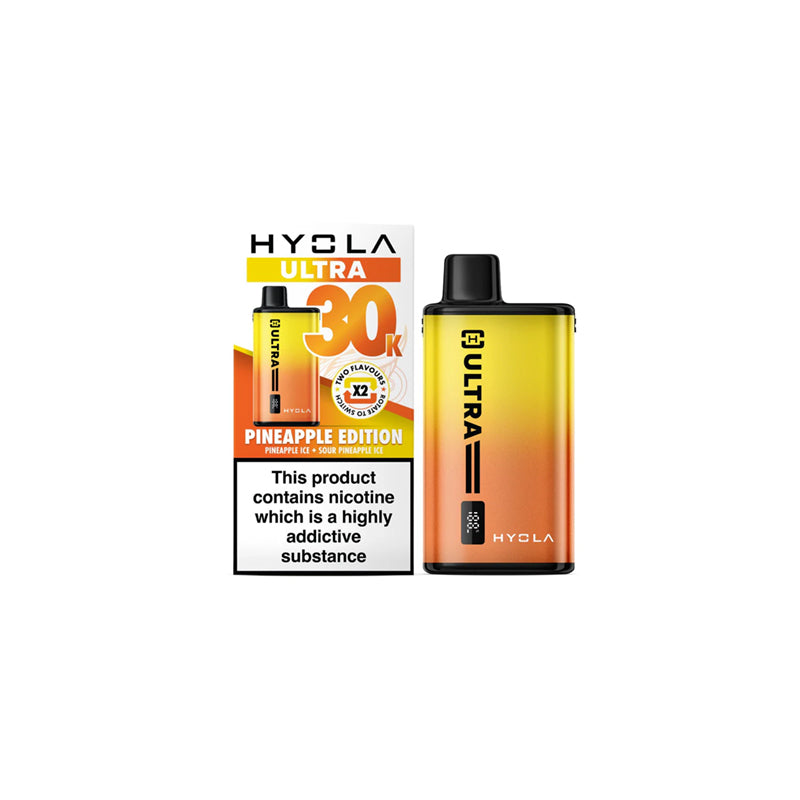 Hyola Ultra 30,000 Prefilled Pod Vape Kit, Pineapple  Edition Flavour, Vape Wave UK