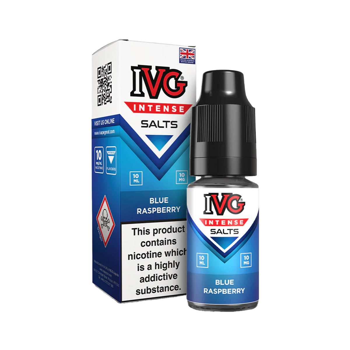 IVG Intense Blue Raspberry Saltnic Vape Juice, Vape Wave UK