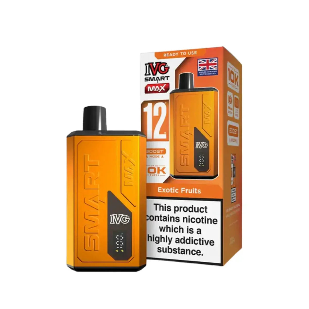 IVG Smart Max 10,000 Prefilled Pod Vape Kit, Tropical Fruits  Flavour, Vape Wave UK 
