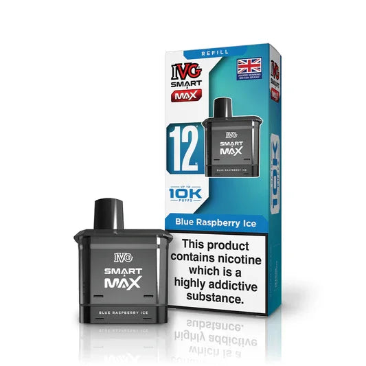 IVG Smart Max 10k Prefilled Replacement Pod, Blue Raspberry Ice Flavour, Vape Wave UK