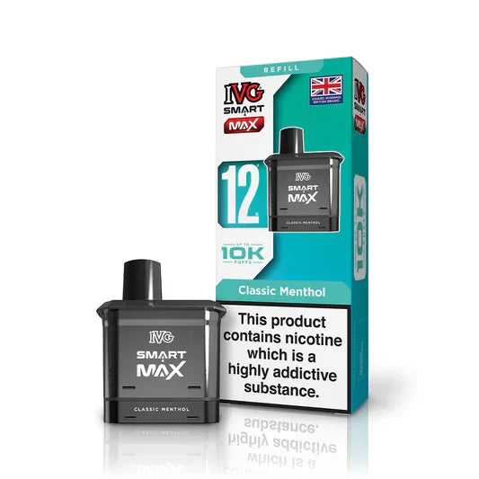 IVG Smart Max 10k Prefilled Replacement Pod, Classic Menthol Flavour, Vape Wave UK