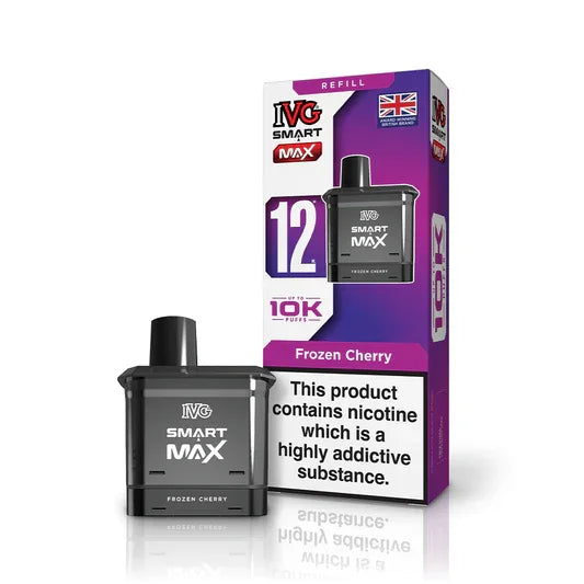 IVG Smart Max 10k Prefilled Replacement Pod, Frozen Cherry  Flavour, Vape Wave UK