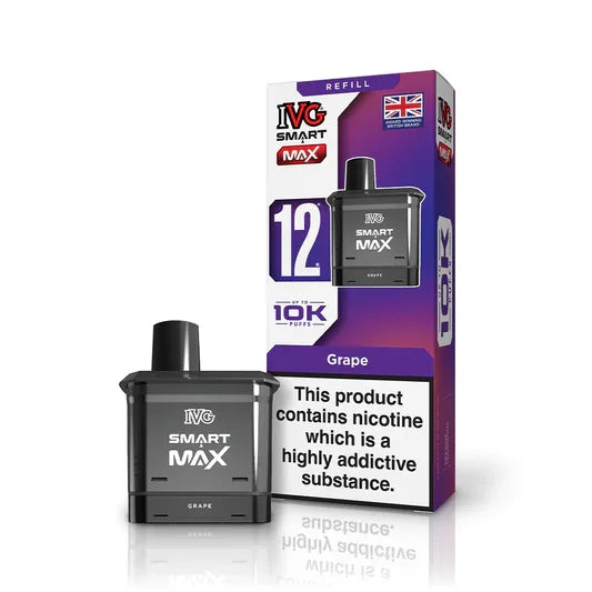 IVG Smart Max 10k Prefilled Replacement Pod, Grape  Flavour, Vape Wave UK