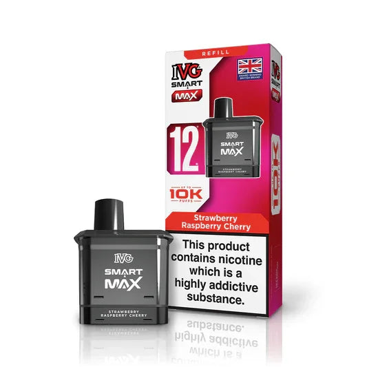 IVG Smart Max 10k Prefilled Replacement Pod, Strawberry Raspberry Cherry  Flavour, Vape Wave UK