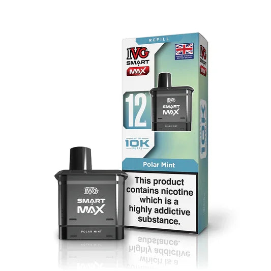 IVG Smart Max 10k Prefilled Replacement Pod, Polar Mint  Flavour, Vape Wave UK