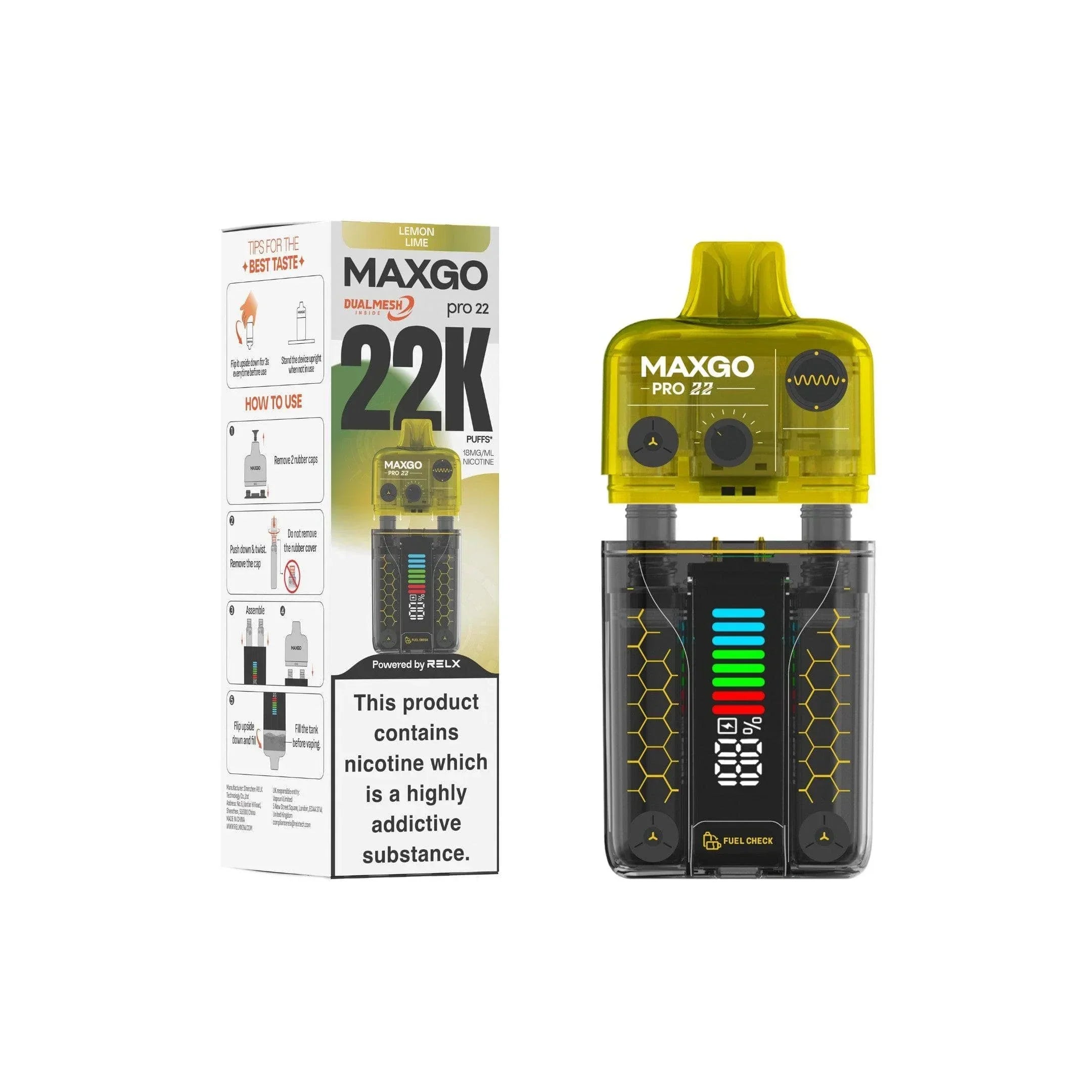 Relx MaxGo Pro 22000 Prefilled Pod Vape Kit