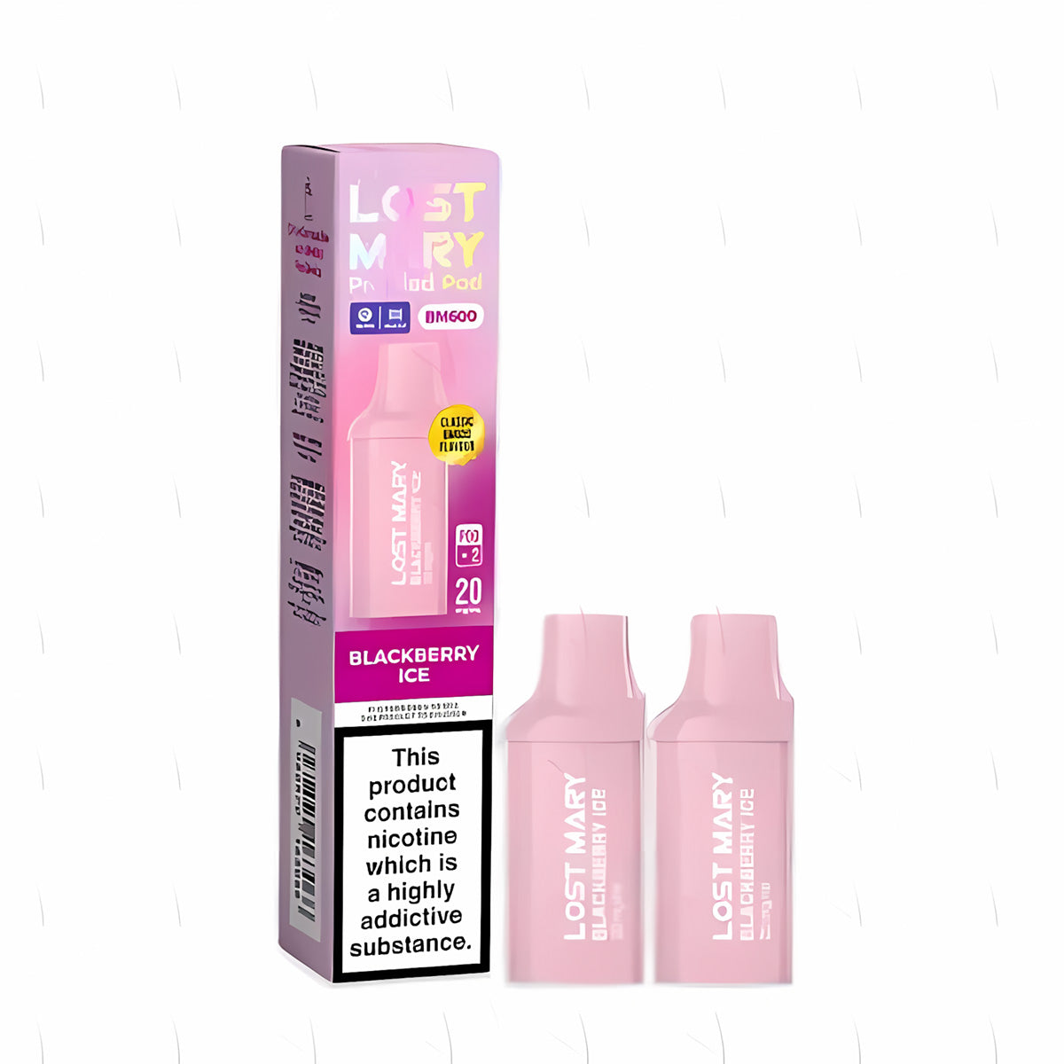 Lost Mary BM600 Prefilled Pod , Blackberry  Ice Flavour, Vape Wave UK 