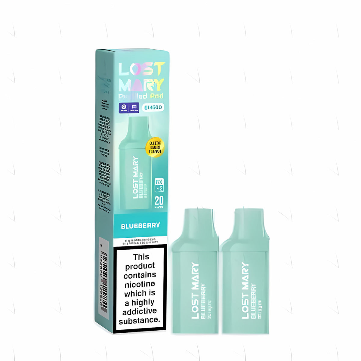 Lost Mary BM600 Prefilled Pod , Blueberry  Flavour, Vape Wave UK 