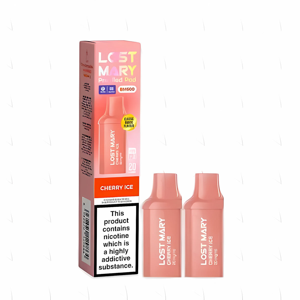 Lost Mary BM600 Prefilled Pod , Cherry Ice  Flavour, Vape Wave UK 