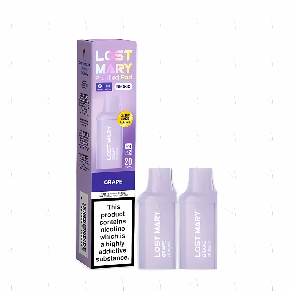 Lost Mary BM600 Prefilled Pod , Grape  Flavour, Vape Wave UK 