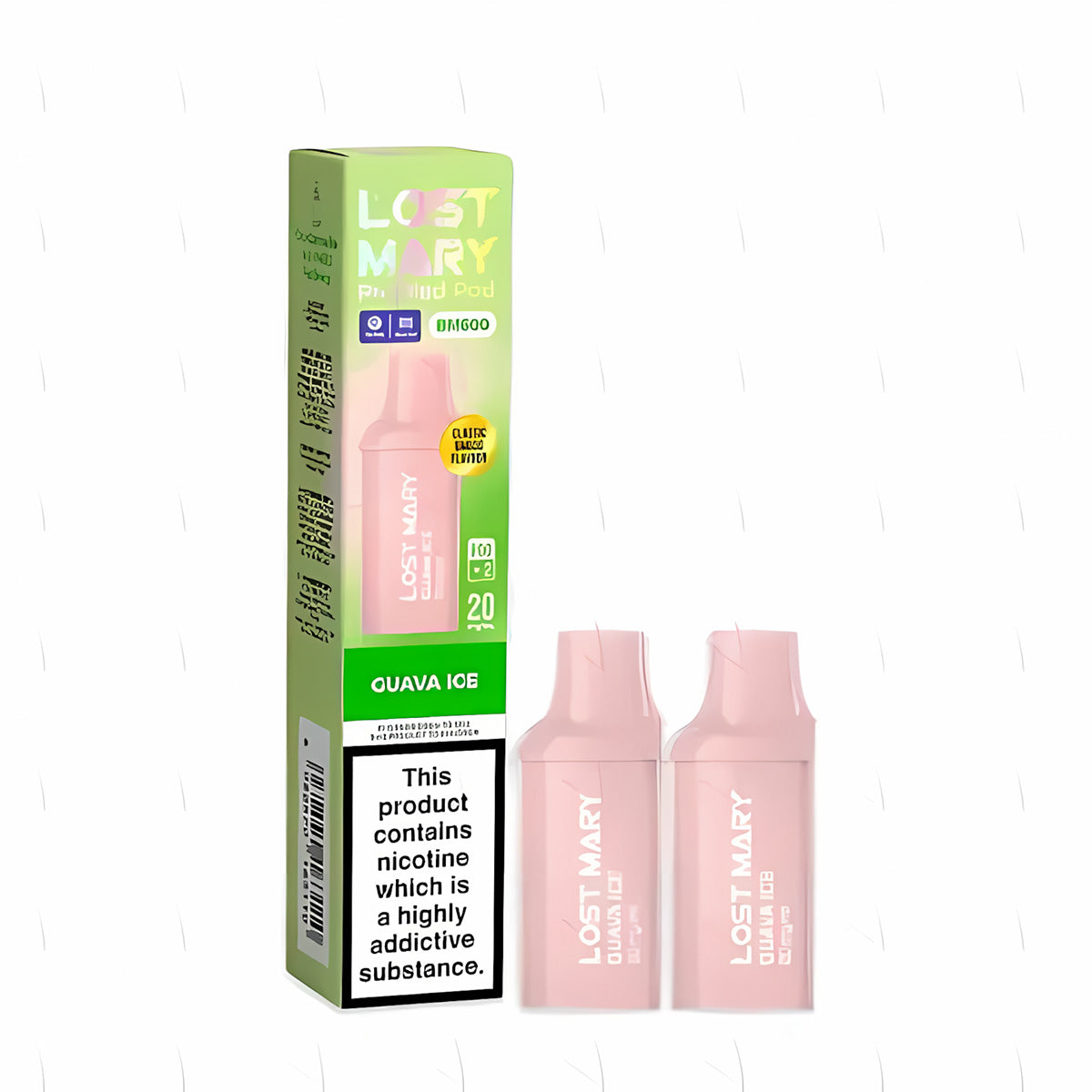 Lost Mary BM600 Prefilled Pod , Guava  Ice Flavour, Vape Wave UK 