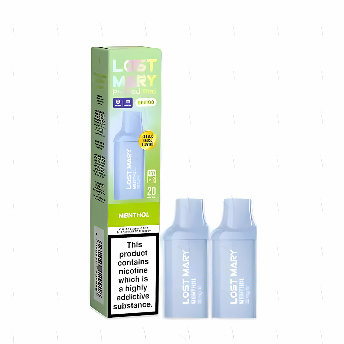 Lost Mary BM600 Prefilled Pod , Menthol  Flavour, Vape Wave UK 