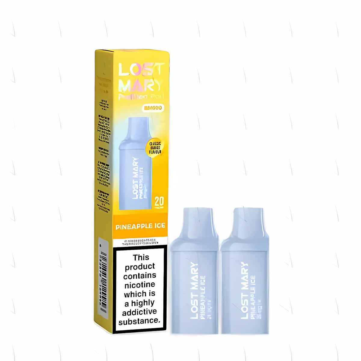Lost Mary BM600 Prefilled Pod , Pineapple  Ice Flavour, Vape Wave UK