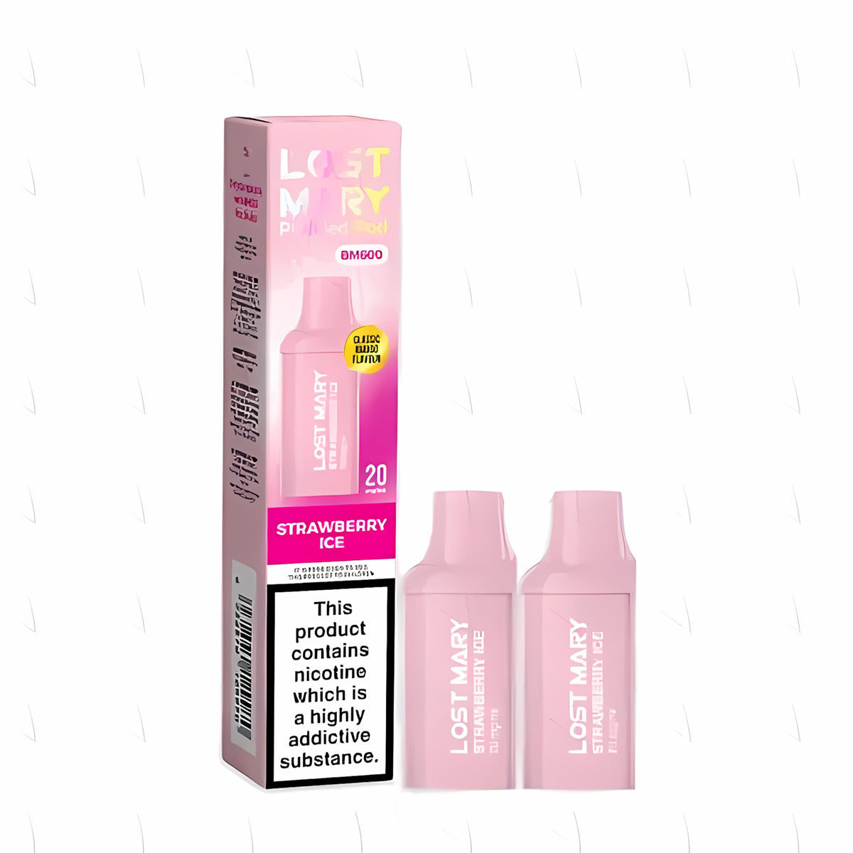 Lost Mary BM600 Prefilled Pod , Strawberry Ice  Flavour, Vape Wave UK