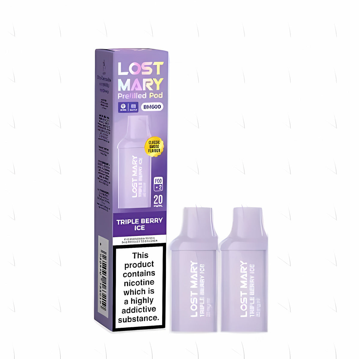 Lost Mary BM600 Prefilled Pod , Triple Berry Ice  Flavour, Vape Wave UK 