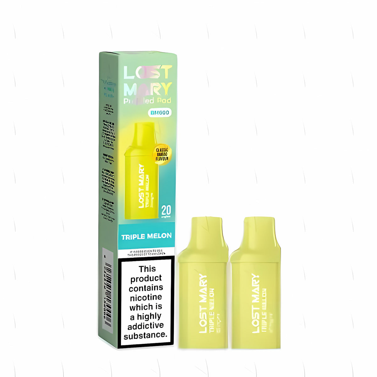 Lost Mary BM600 Prefilled Pod , Triple Melon  Flavour, Vape Wave UK