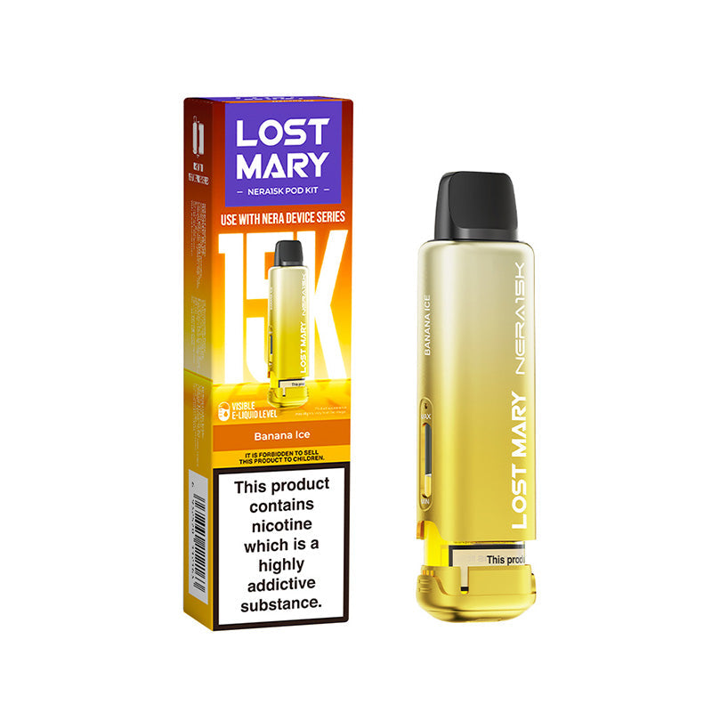 Lost Mary Nera 15,000 Prefilled Pods, Banana Ice  Flavour, Vape Wave UK