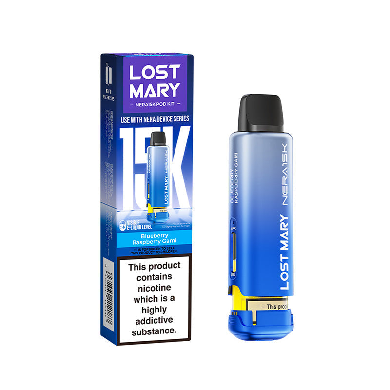 Lost Mary Nera 15,000 Prefilled Pods, Blueberry Raspberry Gami Flavour, Vape Wave UK