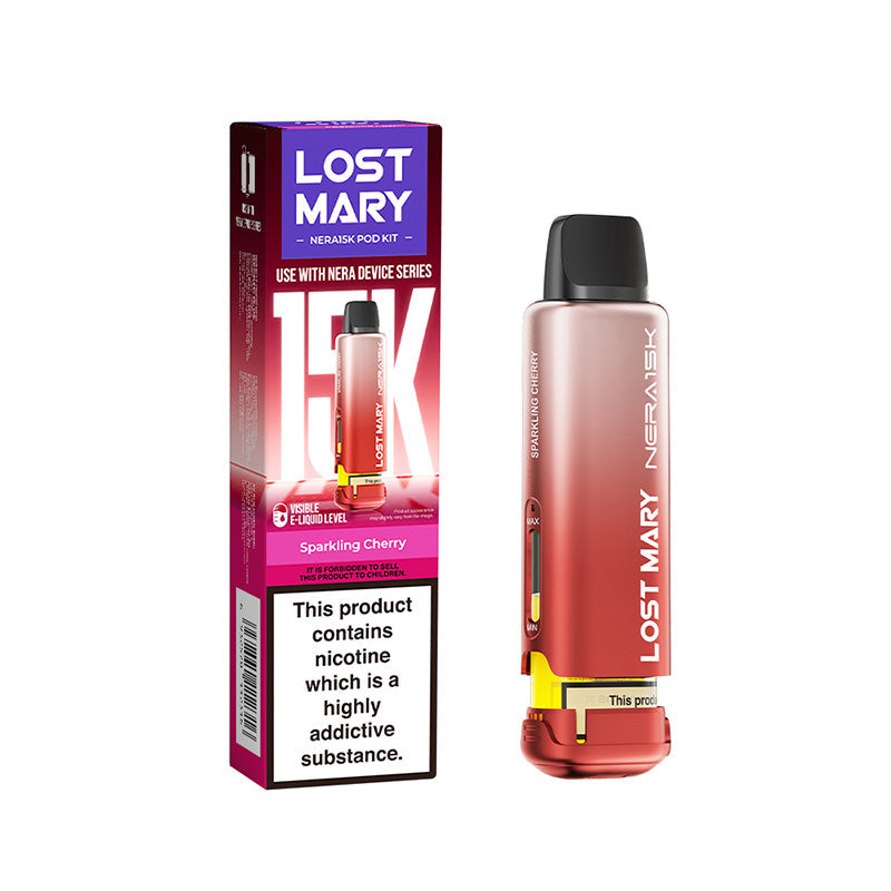 Lost Mary Nera 15,000 Prefilled Pods, Sparkling Cherry Flavour, Vape Wave UK