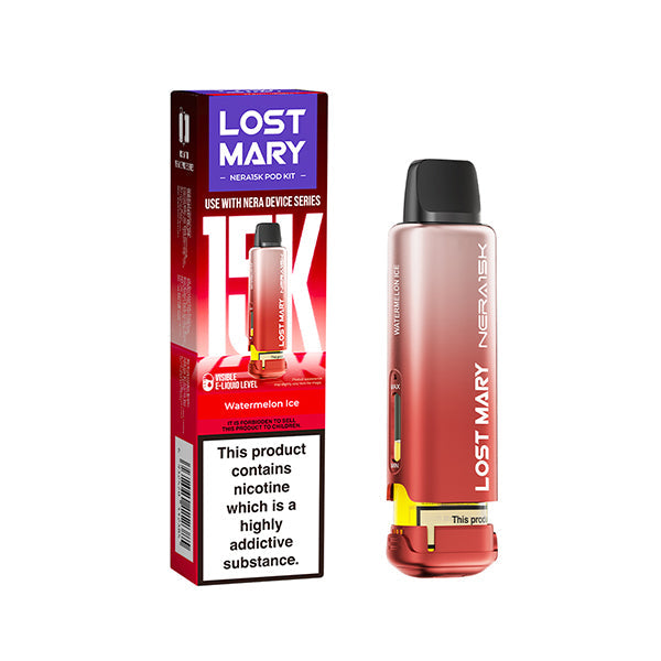 Lost Mary Nera 15,000 Prefilled Pods, Watermelon Ice  Flavour, Vape Wave UK