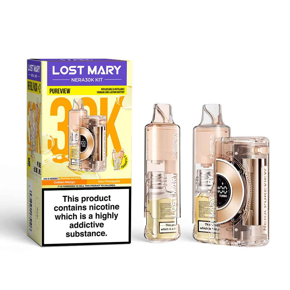 Lost Mary Nera 30K Pureview Prefilled Pod Vape Kit, Tropical  Edition, Vape Wave UK