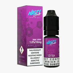 Nasty Juice Nic Salt 10ml E Liquid, Asap Grape Flavour, Vape Wave UK