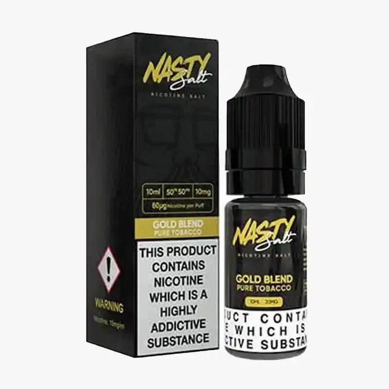 Nasty Juice Nic Salt 10ml E Liquid, Gold Blend  Flavour, Vape Wave UK