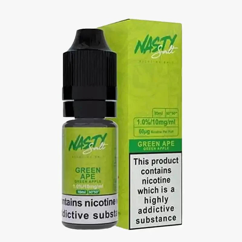 Nasty Juice Nic Salt 10ml E Liquid, Green Ape Flavour, Vape Wave UK