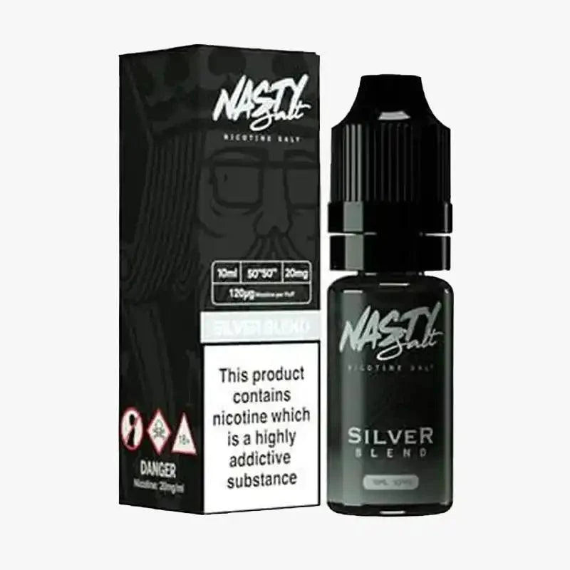 Nasty Juice Nic Salt 10ml E Liquid, Silver Blend  Flavour, Vape Wave UK